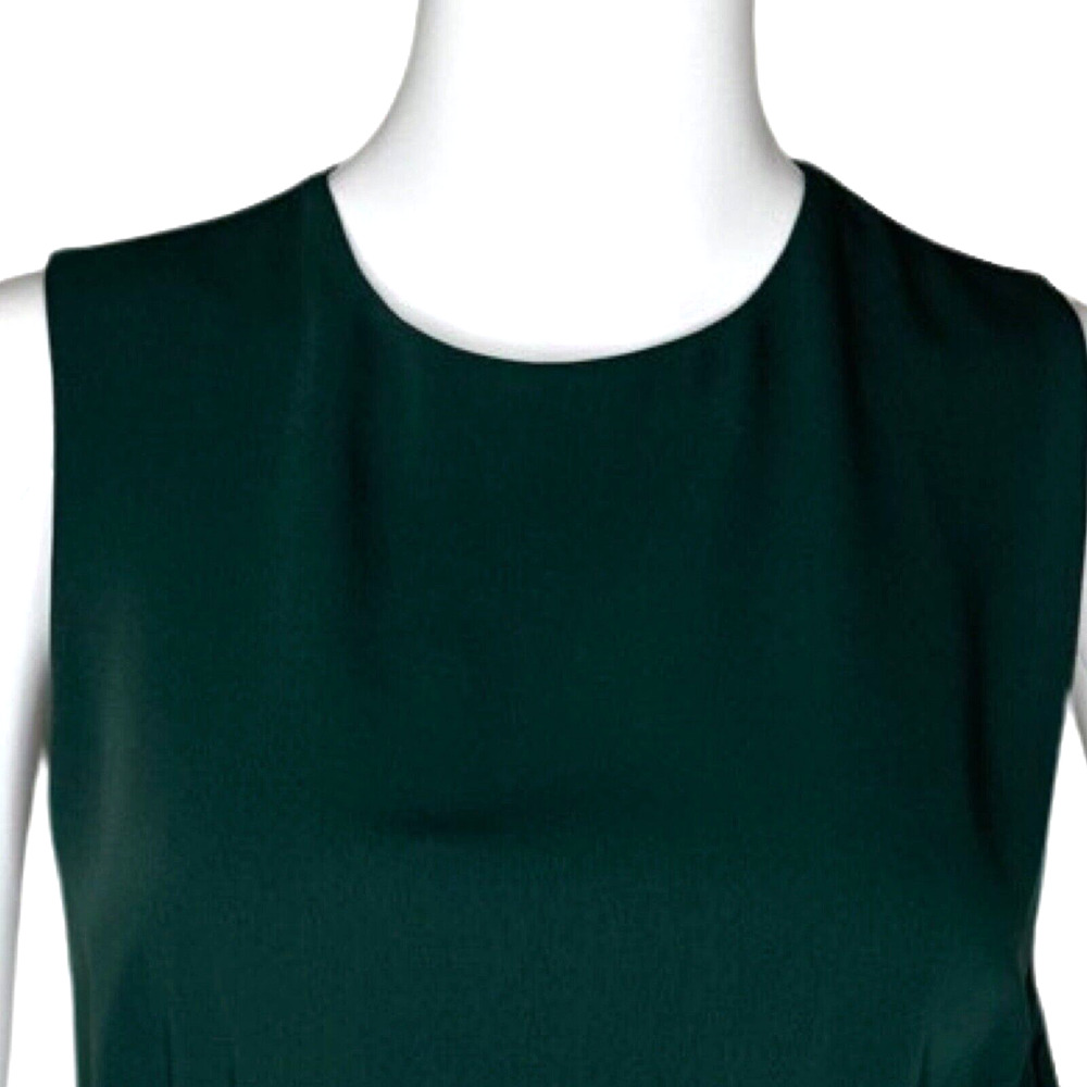 TopShop Shirt Womens 4 Dark Green Blouse Layer Business Office‎ Casual Versatile - Picture 6 of 9